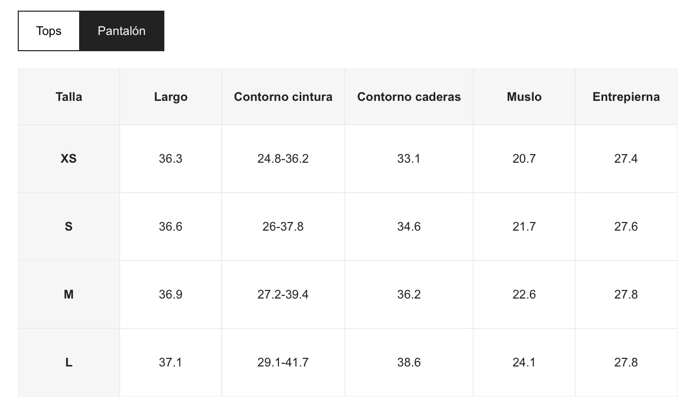 Conjunto Size S