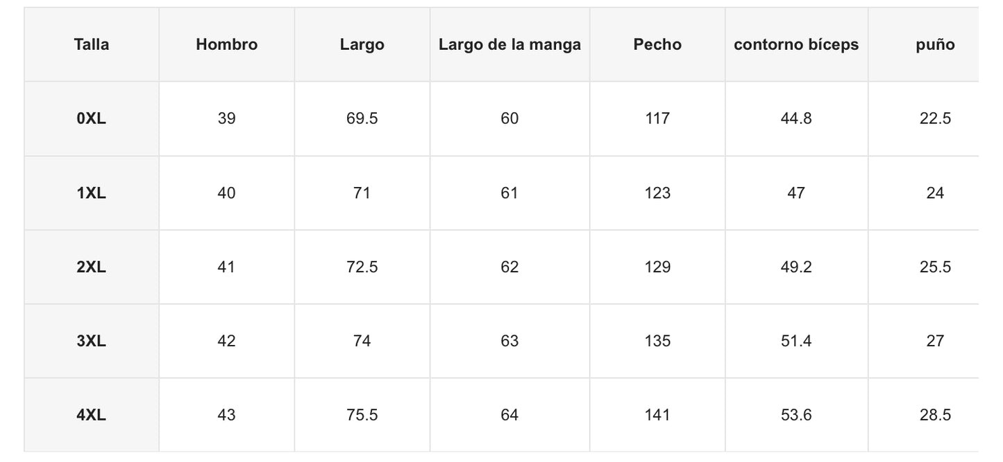 Camisa Sizes XL y 1XL