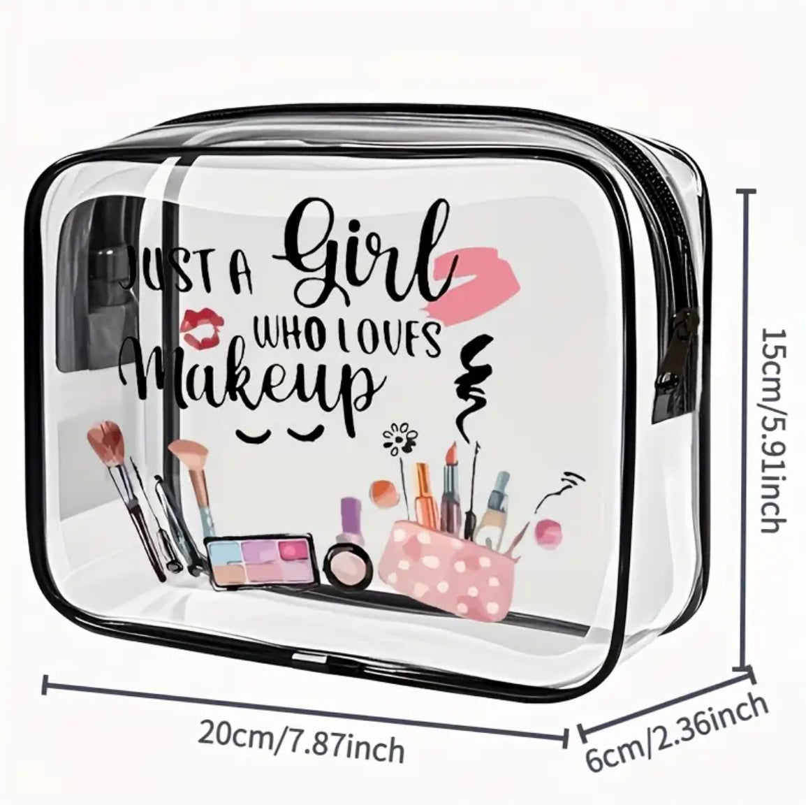 Bolsos plásticos de maquillaje y skincare