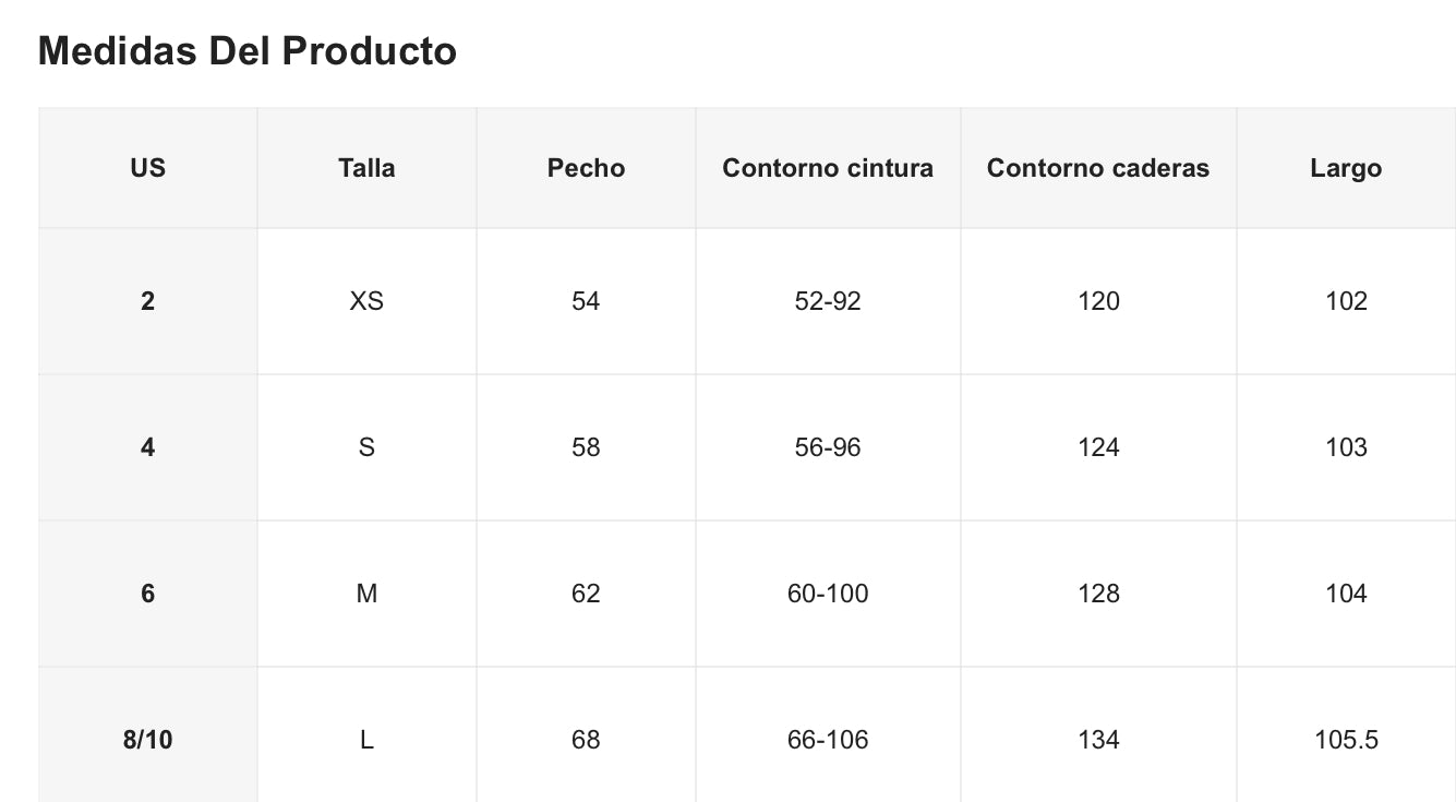 Vestido Size XS
