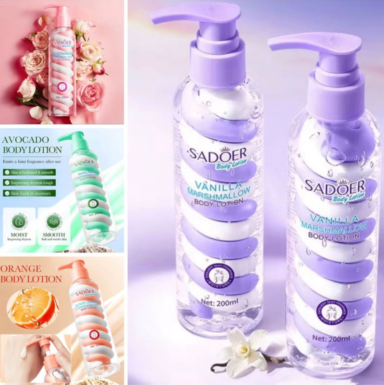 Cremas para el cuerpo Sadoer 200ml
