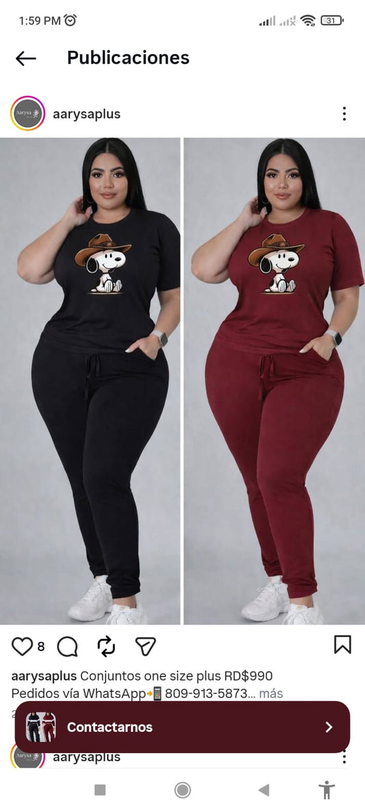 Conjunto One Size Plus