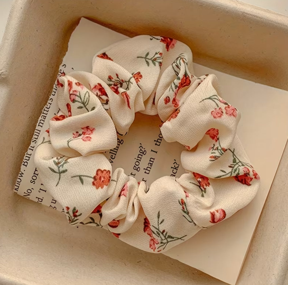 Scrunchies de pelo floral multicolor