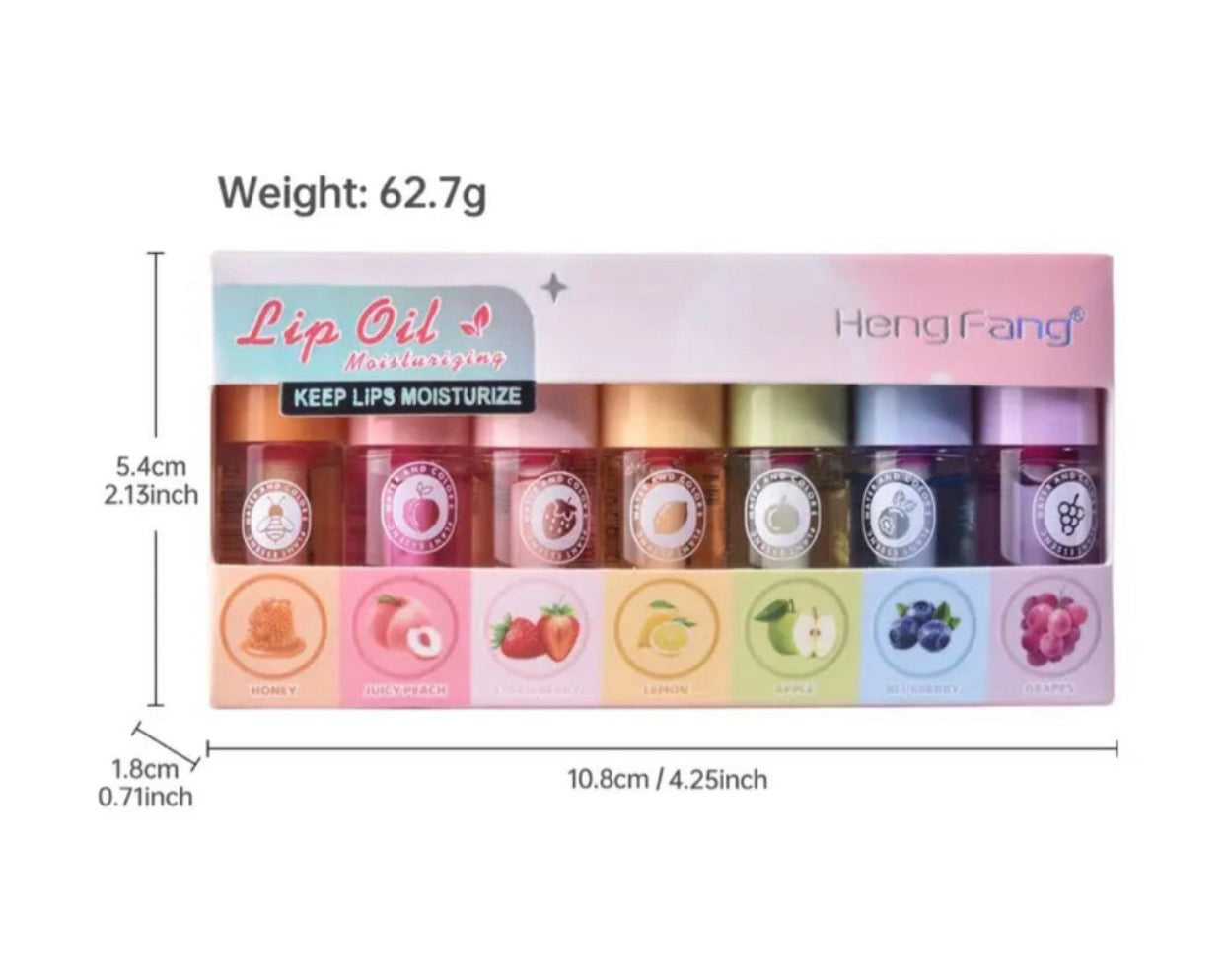 Kit 7 Mini Lip Gloss