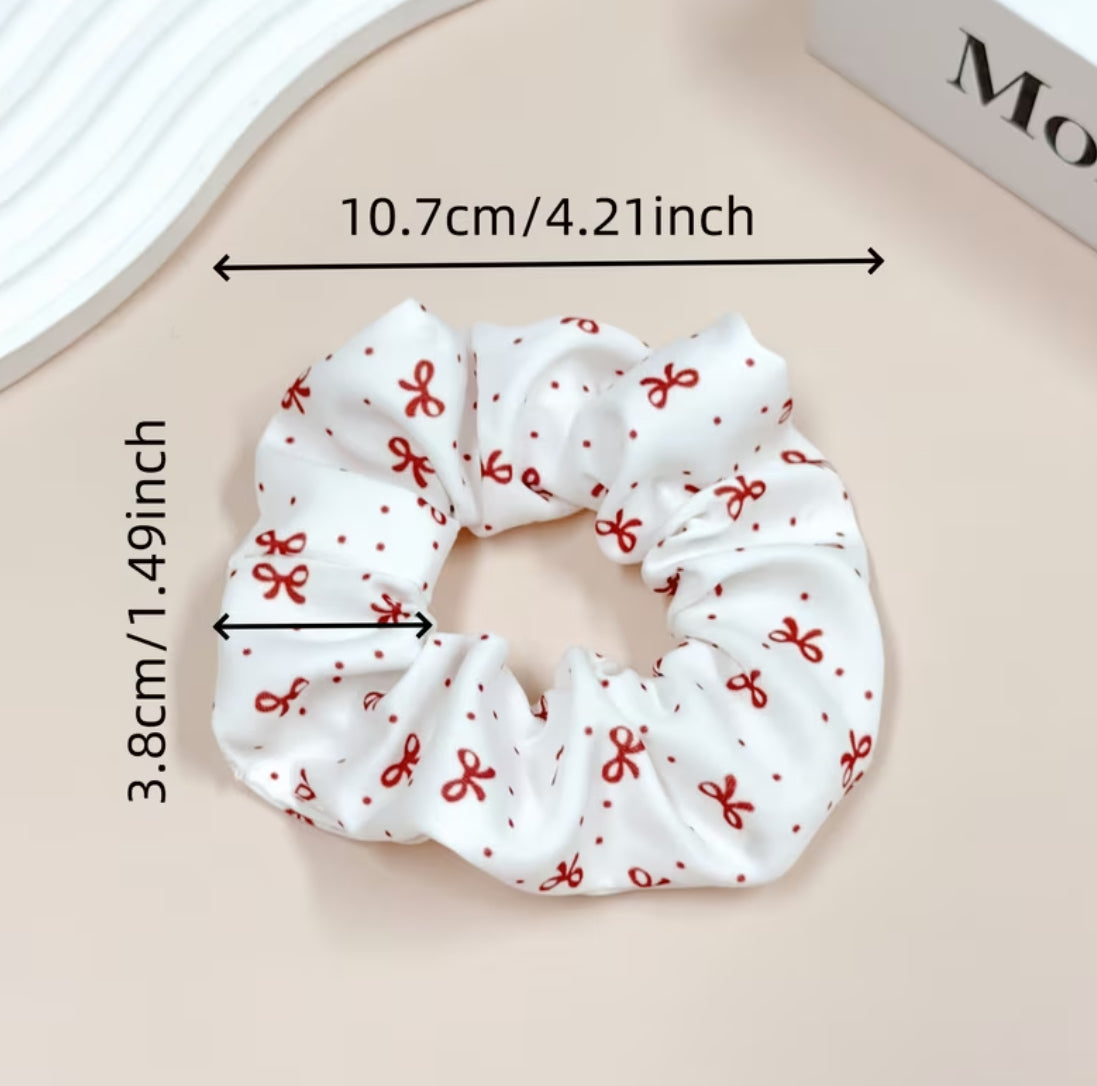 Scrunchies de pelo rojo vino