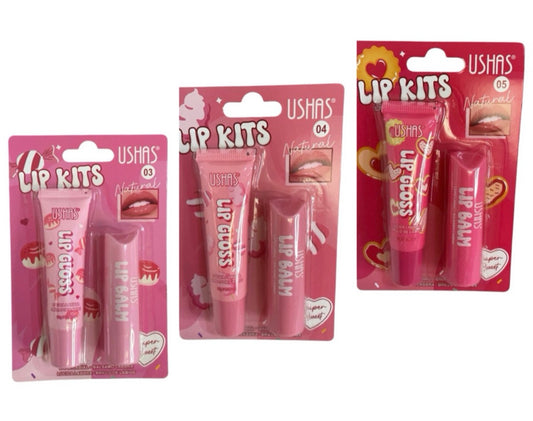 Kit Lip Gloss + Lip Balm Ushas