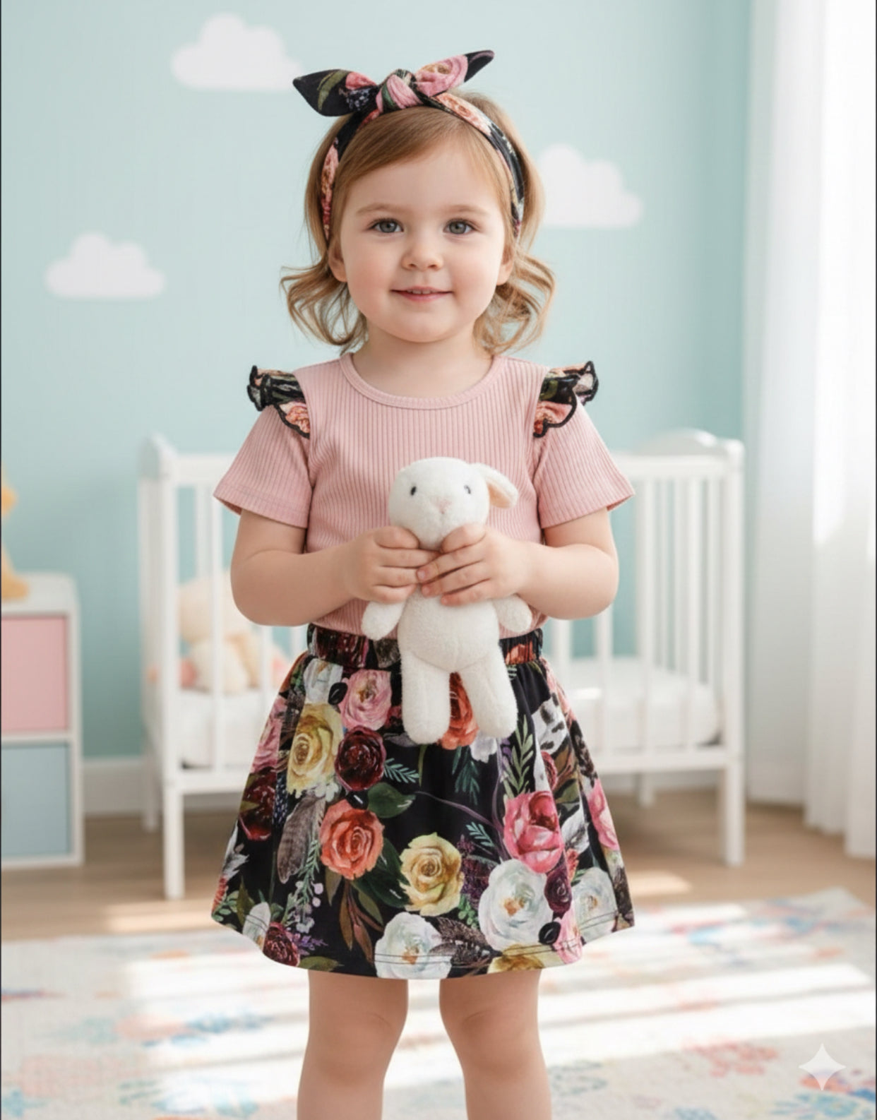 Conjunto + Lazo para niñas de 1-2 / 5-6