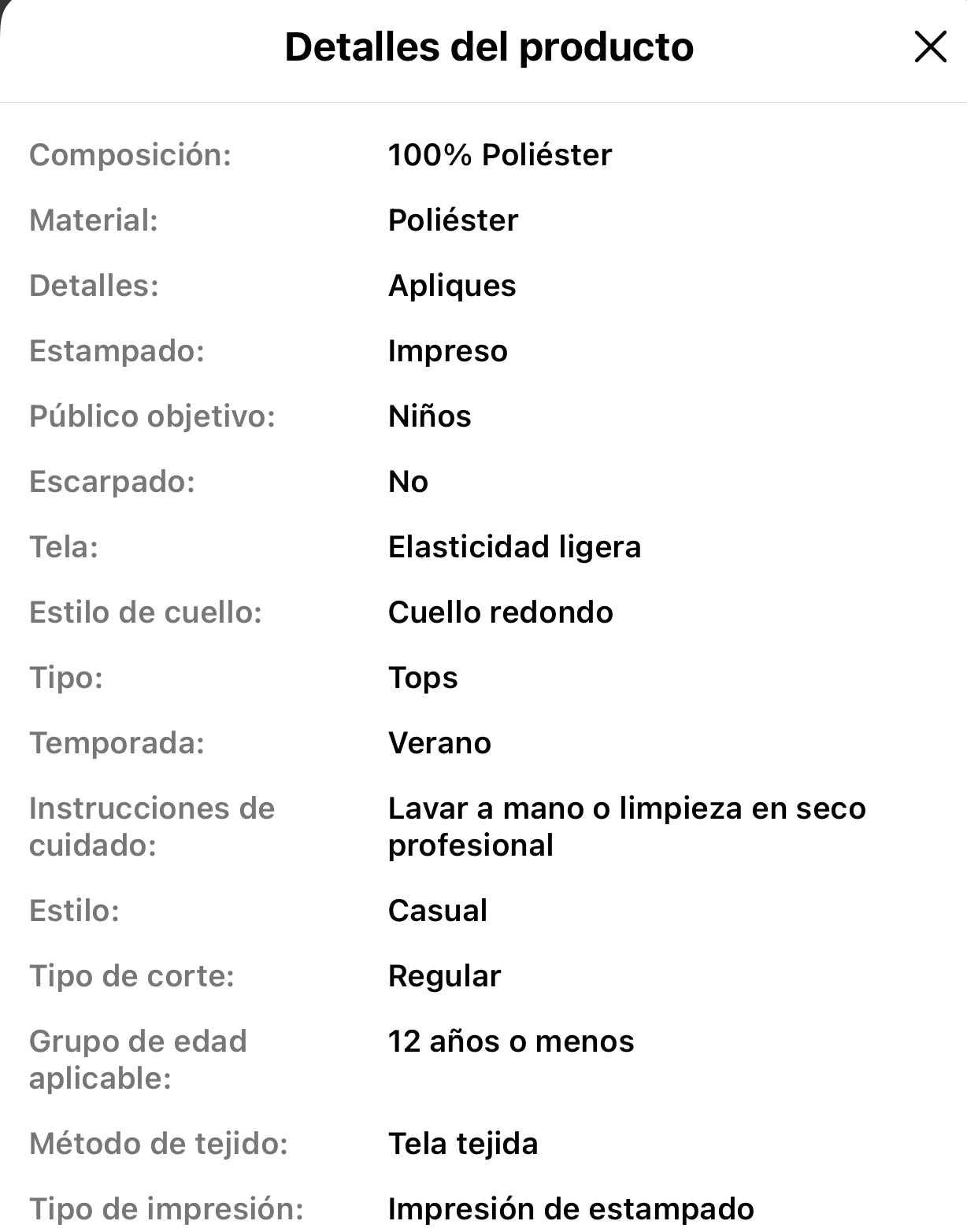 Tshirt para niños 3-4 años